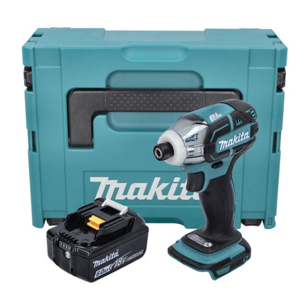 Makita DTS 141 G1J atornillador de impulsos sin cable 18 V 40 Nm 1/4" sin escobillas + 1x batería recargable 6,0 Ah + Makpac - sin cargador