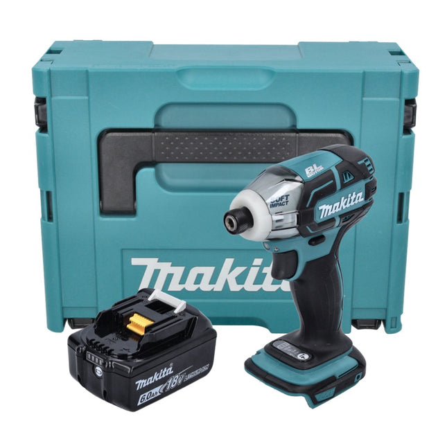 Avvitatore a impulsi a batteria Makita DTS 141 G1J 18 V 40 Nm 1/4" brushless + 1x batteria ricaricabile 6,0 Ah + Makpac - senza caricabatterie