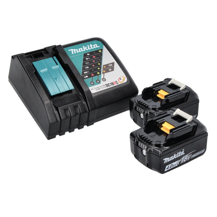 Makita DBN 500 RM Akku Stauchkopfnagler 18 V 15-50 mm + 2x Akku 4,0 Ah + Ladegerät