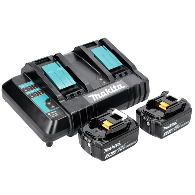 Makita Power Source Kit 18 V with 2x BL 1830 B 3.0 Ah battery ( 197599-5 ) + DC 18 SH double charger ( 199687-4 )