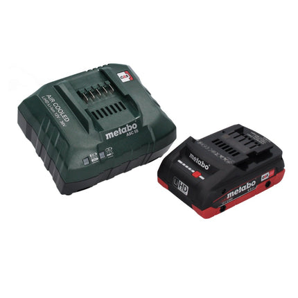 Metabo AS 18 HEPA PC Aspirador de batería compacto 18 V 6 l Aspirador en seco y húmedo con función de soplado + 1x batería 4,0 Ah + cargador