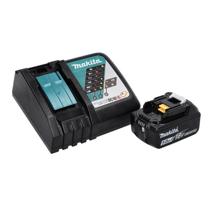 Makita DHP 486 RT1 akumulatorowa wiertarko-wkrętarka udarowa 18 V 130 Nm bezszczotkowa + 1x akumulator 5,0 Ah + ładowarka