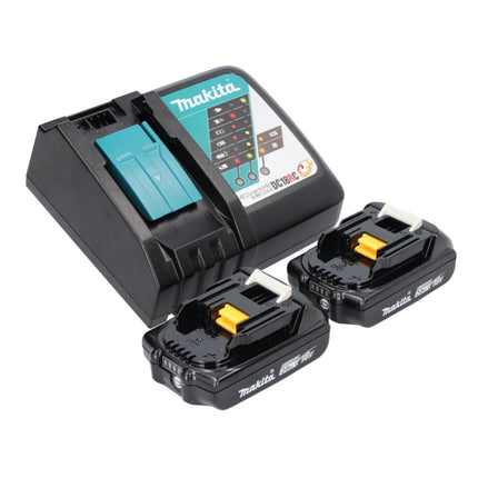 Makita DHP 486 RAJ trapano a percussione a batteria 18 V 130 Nm brushless + 2x batteria ricaricabile 2,0 Ah + caricabatterie + Makpac