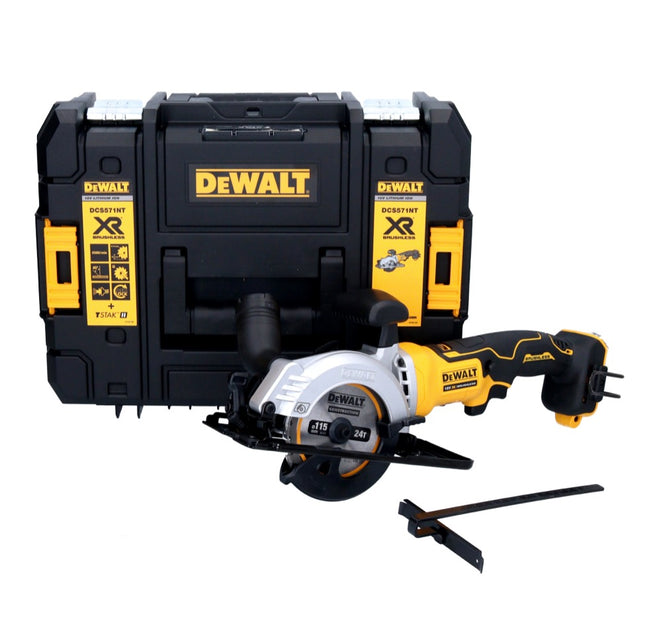 DeWalt DCS 571 NT cordless circular saw 18 V 115 mm brushless + TSTAK - without battery, without charger