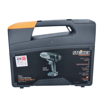 Steinel mobile heat MH 3 Akku Heißluftgebläse 18 V 300 / 500 °C CAS ( 066604 ) + 1x Akku 8,0 Ah + Ladegerät + Koffer - Toolbrothers