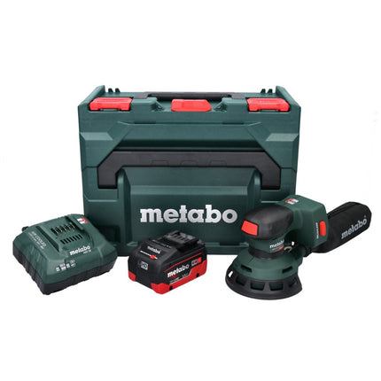 Metabo SXA 18 LTX 125 BL levigatrice rotorbitale a batteria 18 V 125 mm brushless + 1x batteria ricaricabile 5,5 Ah + caricatore + metaBOX
