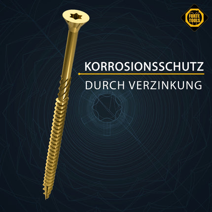 FORTE Tools Universal Wood Screw 5.0 x 120 mm T25 - 400 pcs. (4x 000051399484)