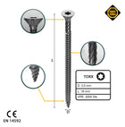 FORTE Tools Universal Holzschraube 3,0 x 16 mm T10 2000 Stk. ( 4x 000040113856 ) silber verzinkt Torx Senkkopf Vollgewinde - Toolbrothers