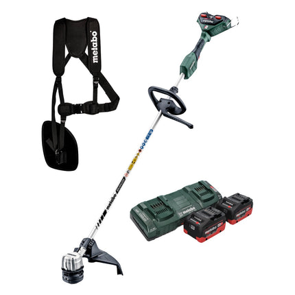 Metabo FSD 36-18 LTX BL 40 Akku Freischneider 36 V ( 2x 18 V ) Rundgriff Brushless + 2x Akku 8,0 Ah + Doppel Ladegerät + Rückentragegurt