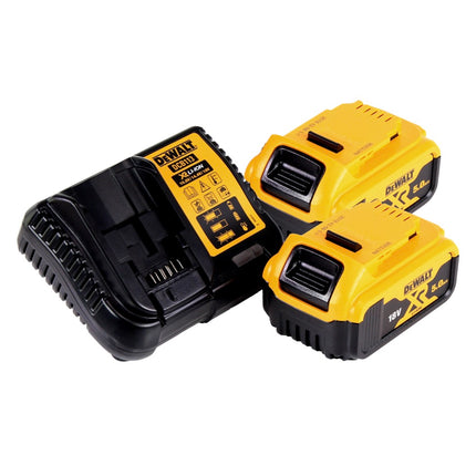 Sega circolare a batteria DeWalt DCS 571 P2 18 V 115 mm senza spazzole + 2x batteria 5,0 Ah + caricabatterie + TSTAK