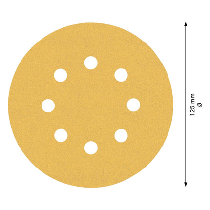 Bosch EXPERT C470 Fogli abrasivi 125 mm 8 fori G 120 50 pz. ( 2608900912 ) - per levigatrici orbitali