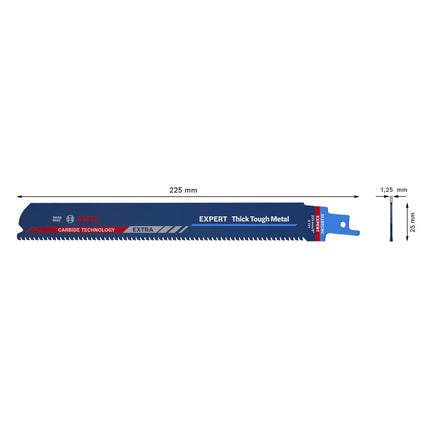 Bosch Expert Lame de scie sabre S 1155 CHC Thick Tough Metal 225 mm (2608900368)