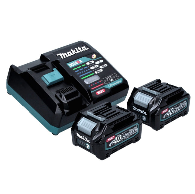 Makita Power Source Kit 40 V máx. ( 191L76-1 ) con 2x BL 4025 batería 2,5 Ah + DC 40 RA cargador rápido XGT LXT