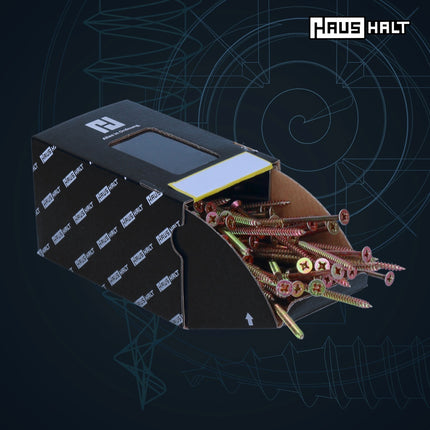 HausHalt Universal Holzbauschraube Holzschraube 6,0 x 140 mm PZ3 200 Stk. ( 2x 000051371217 ) gelb verzinkt Kreuzschlitz Pozidriv Senkkopf Teilgewinde - Toolbrothers