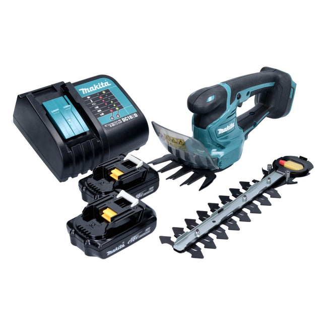 Makita DUM 111 RAX cordless grass shears shrub shears 18 V + 2x rechargeable battery 2.0 Ah + charger