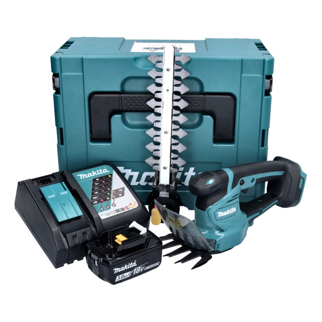 Makita DUM 111 RF1XJ Forbici per erba a batteria 18 V + 1x batteria ricaricabile 3,0 Ah + caricabatterie + Makpac