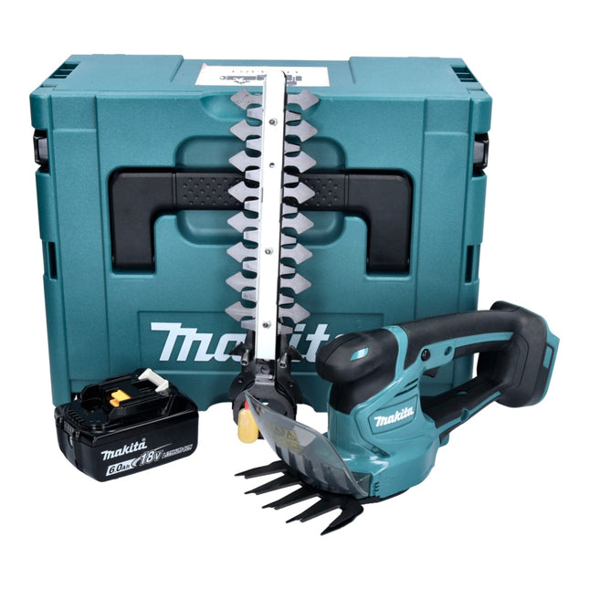 Makita DUM 111 G1XJ Cesoie per erba a batteria 18 V + 1x batteria ricaricabile 6,0 Ah + Makpac - senza caricabatterie