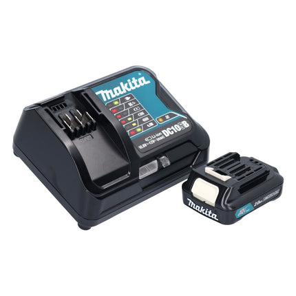 Makita CL 108 FDSAW Akku Staubsauger 12 V 0,6 L weiß + 1x Akku 2,0 Ah + Ladegerät