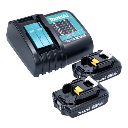 Makita DTD 152 SA2X5 cordless impact wrench 18 V 165 Nm + 2x rechargeable battery 2.0 Ah + charger + 101-piece accessory set + case
