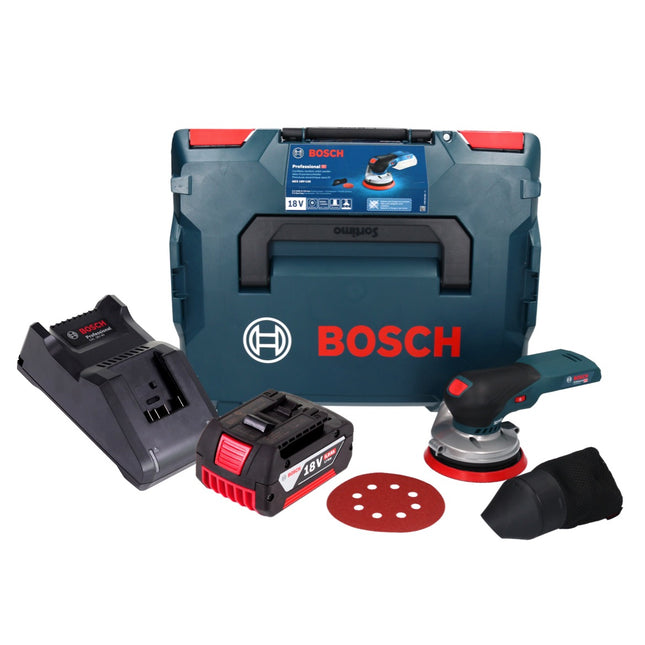 Bosch GEX 18V-125 Professional cordless random orbital sander 18 V 125 mm brushless + 1x rechargeable battery 5.0 Ah + charger + L-BOXX