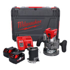 Milwaukee M18 FTR-402X frezarka akumulatorowa 18 V bezszczotkowa + 2x akumulator 4,0 Ah + ładowarka + moduły frezarki + skrzynka HD