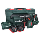 Metabo KH 18 LTX BL 24 trapano a percussione a batteria 18 V 2,2 J SDS Plus Brushless + 2x batteria ricaricabile 10,0 Ah + caricatore + metaBOX