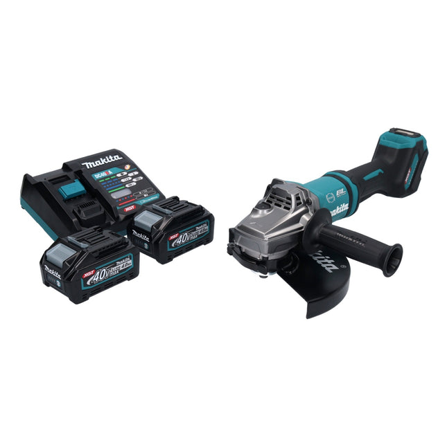 Makita GA 038 GM2 Smerigliatrice angolare a batteria 40 V max. 230 mm Brushless XGT + 2x batteria 4,0 Ah + caricabatteria