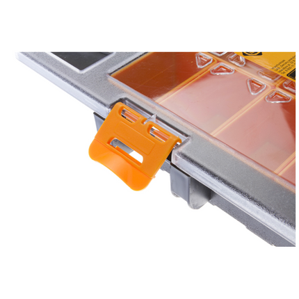 FORTE Tools K-ORG-10 Werkzeugbox in 35x24x6 cm, Aufbewahrungsbox, Organizer mit 10 verschiedenen Fächern, entnehmbar, stabile Box, kratzfester Deckel ( 000051144679 ) - Toolbrothers