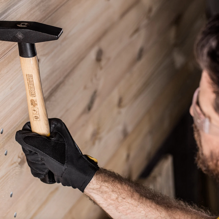 FORTE TOOLS Fäustel mit Holzgriff, 2000 g Kopfgewicht, Hammer mit Holzstiel, Premium Werkzeug, geschmiedet, doppelter Ringkeil, lackierter Kopf ( 000051151043 )