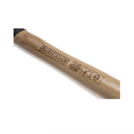 FORTE TOOLS Marteau de serrurier - poids de la tête 200g - Manche en bois - Outil premium, forgé - Double clavette annulaire- Tête laquée (000051151023)