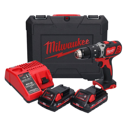 Milwaukee M18 BPD-302C Perceuse à percussion sans fil 60Nm 18V + 2x Batteries 3,0Ah + Chargeur + Coffret