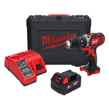 Milwaukee M18 BPD-501C Perceuse à percussion sans fil 60Nm 18V + 1x Batterie 5,0Ah + Chargeur + Coffret