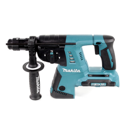Taladro percutor a batería Makita DHR CTJ 36 V (2x 18 V) 3,0 J SDS-plus + 2x batería 5,0 Ah + cargador doble + Makpac