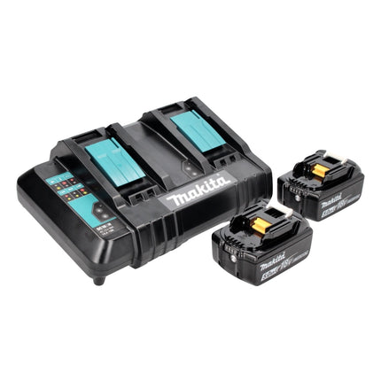 Taladro percutor a batería Makita DHR CTJ 36 V (2x 18 V) 3,0 J SDS-plus + 2x batería 5,0 Ah + cargador doble + Makpac