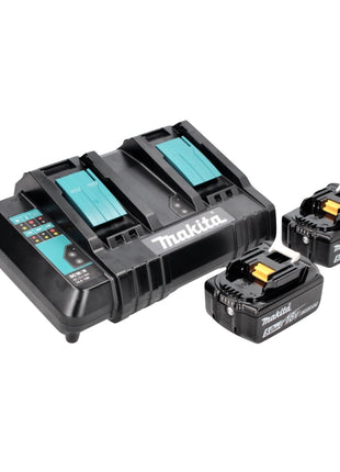 Rasaerba a batteria Makita DLM 382 CT2 36 V ( 2x 18 V ) 38 cm 40 L + 2x batteria 5,0 Ah + doppio caricatore