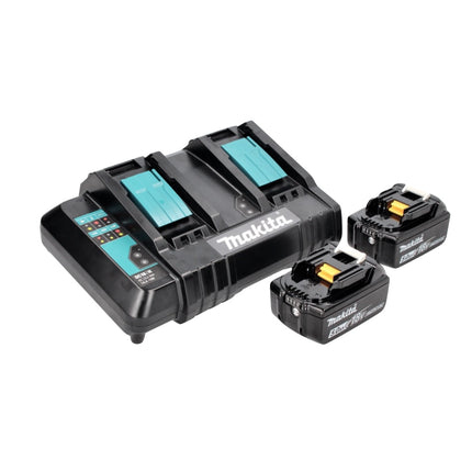 Makita DLM 382 CT2 batterie tondeuse 36 V ( 2x 18 V ) 38 cm 40 l + 2x batterie 5,0 Ah + double chargeur