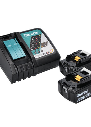 Makita DLX 2131 TJ cordless combo kit 18 V with DHP 482 62 Nm + DTD 152 165 Nm + 2x rechargeable battery 5.0 Ah + charger + Makpac