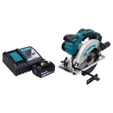 Sega circolare manuale a batteria Makita DSS 610 RT1 18 V 165 mm + 1x batteria 5,0 Ah + caricabatterie