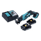 Sierra sable sin cable Makita DJR 185 RA 18 V + 2x batería recargable 2,0 Ah + cargador