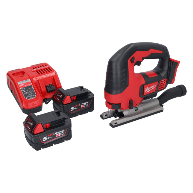Milwaukee M18 BJS-502 cordless jigsaw 18 V + 2x battery 5.0 Ah + charger