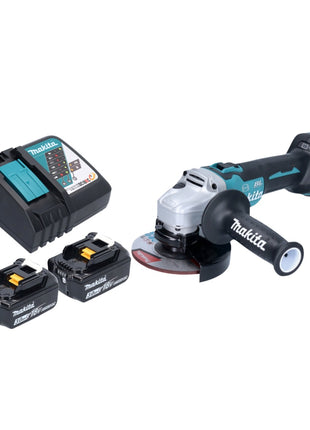 Makita DGA 513 RF cordless angle grinder 18 V 125 mm brushless + 2x rechargeable battery 3.0 Ah + charger