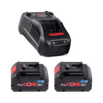 Bosch Starter Set Professional 18V: 2x ProCORE Batteries 8.0 Ah + GAL 1880 CV Charger (1600A01C4K)