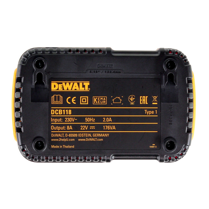 DeWalt DCB 118 X1 FlexVolt 54 V / 18 V Starter Set + 1x DCB 547 Akku 9,0 Ah