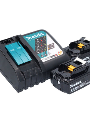 Makita DMR 055 RF radio a batteria 18 V FM con lanterna 360° torcia + 2x batteria ricaricabile 3,0 Ah + caricatore