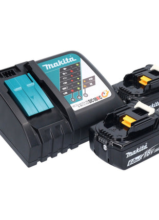 Makita DMR 055 RG Cordless Radio FM 360° 18 V + 2x Batteries 6.0Ah + Charger