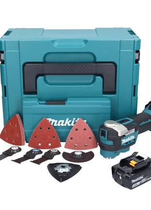 Multiutensile a batteria Makita DTM 52 F1JX4 18 V Starlock Max Brushless + 1x batteria 3,0 Ah + kit accessori + Makpac - senza caricabatterie