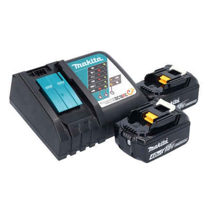 Akumulatorowe narzędzie wielofunkcyjne Makita DTM 52 RMJX4 18 V Starlock Max Brushless + 2x akumulator 4,0 Ah + ładowarka + zestaw akcesoriów + Makpac