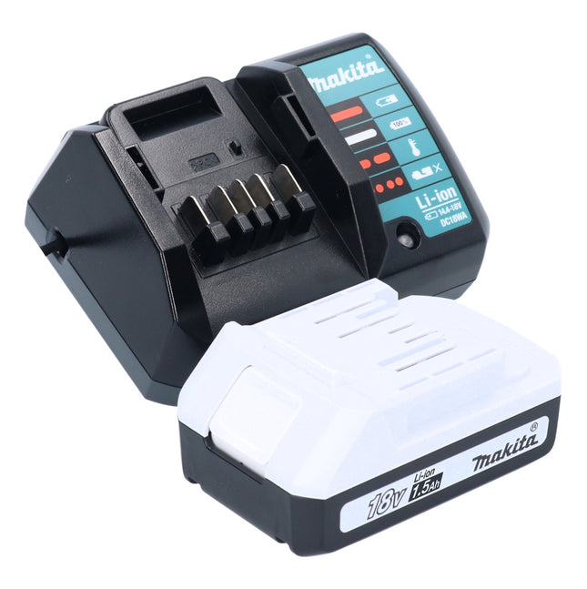 Makita Power Source Kit 1x BL 1815 G 18 V 1.5 Ah / 1500 mAh batería serie G ( 198186-3 ) + cargador DC 18 WA ( 195423-6 )