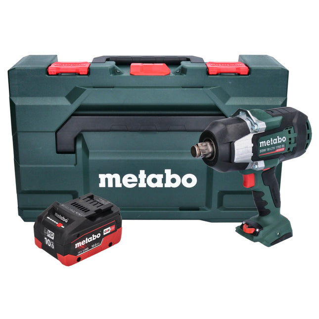 Metabo SSW 18 LTX 1750 BL cordless impact wrench 18 V 1750 Nm 3/4" brushless + 1x rechargeable battery 10.0 Ah + metaBOX - without charger