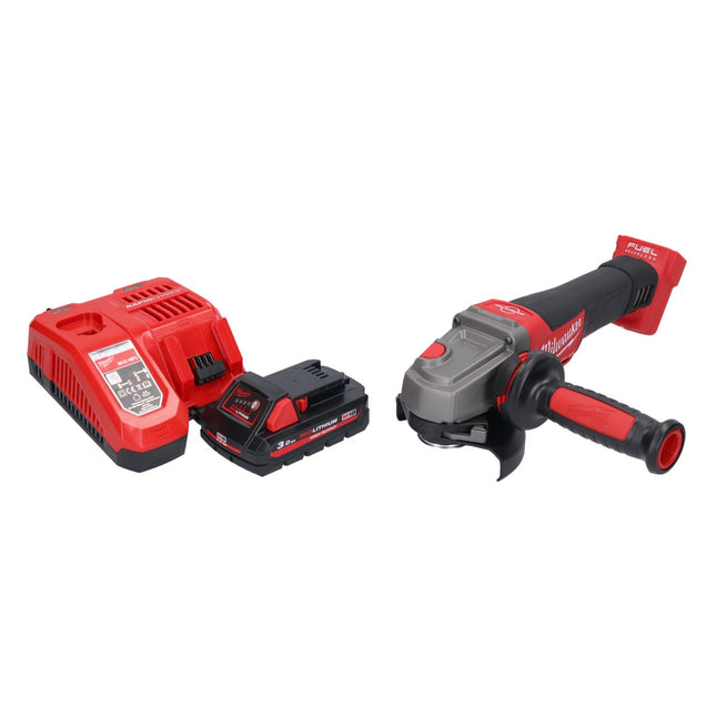 Milwaukee M18 CAG115XPDB-301 Cordless Braking Angle Grinder 115mm 18V Brushless + 1x  Battery 3.0Ah + Charger
